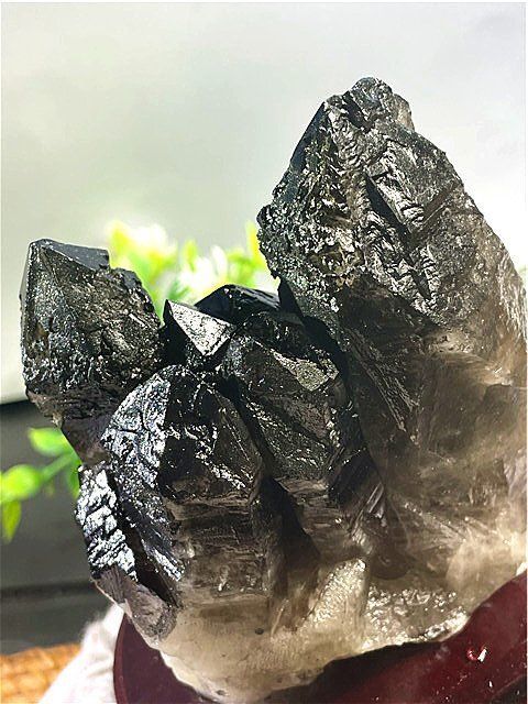 AAA級【魔除け】◇天然モリオン(黒水晶）クラスターB91C6/88C06A