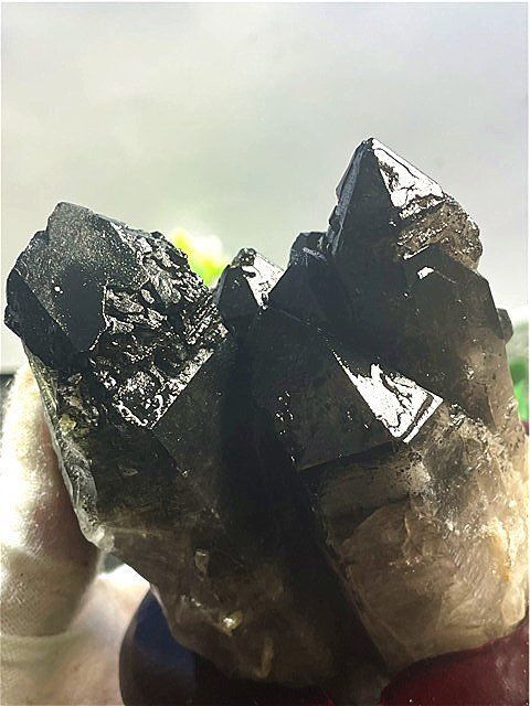 AAA級【魔除け】◇天然モリオン(黒水晶）クラスターB91C6/88C06A