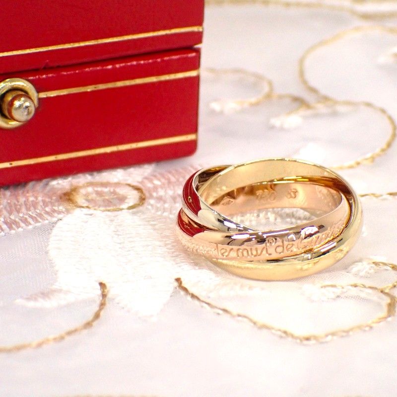 カルティエ CARTIER トリニティ リング 13号 #53 指輪 K18イエロー 