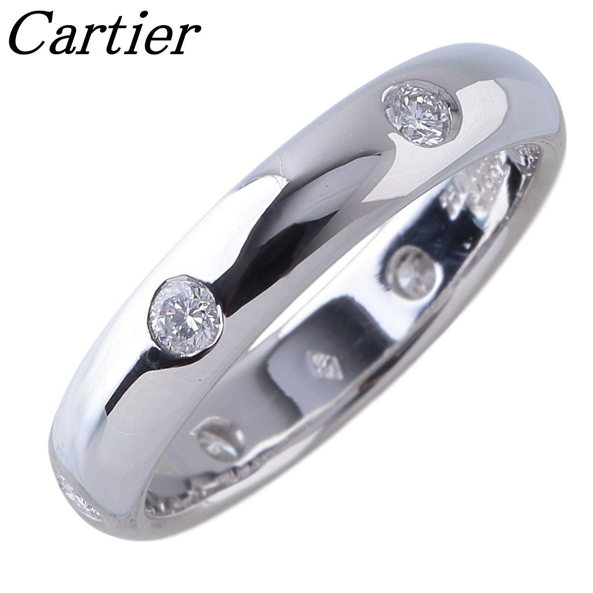 カルティエ ダイヤ リング ステラ #51 6PD 750WG 新品仕上げ済 Cartier 