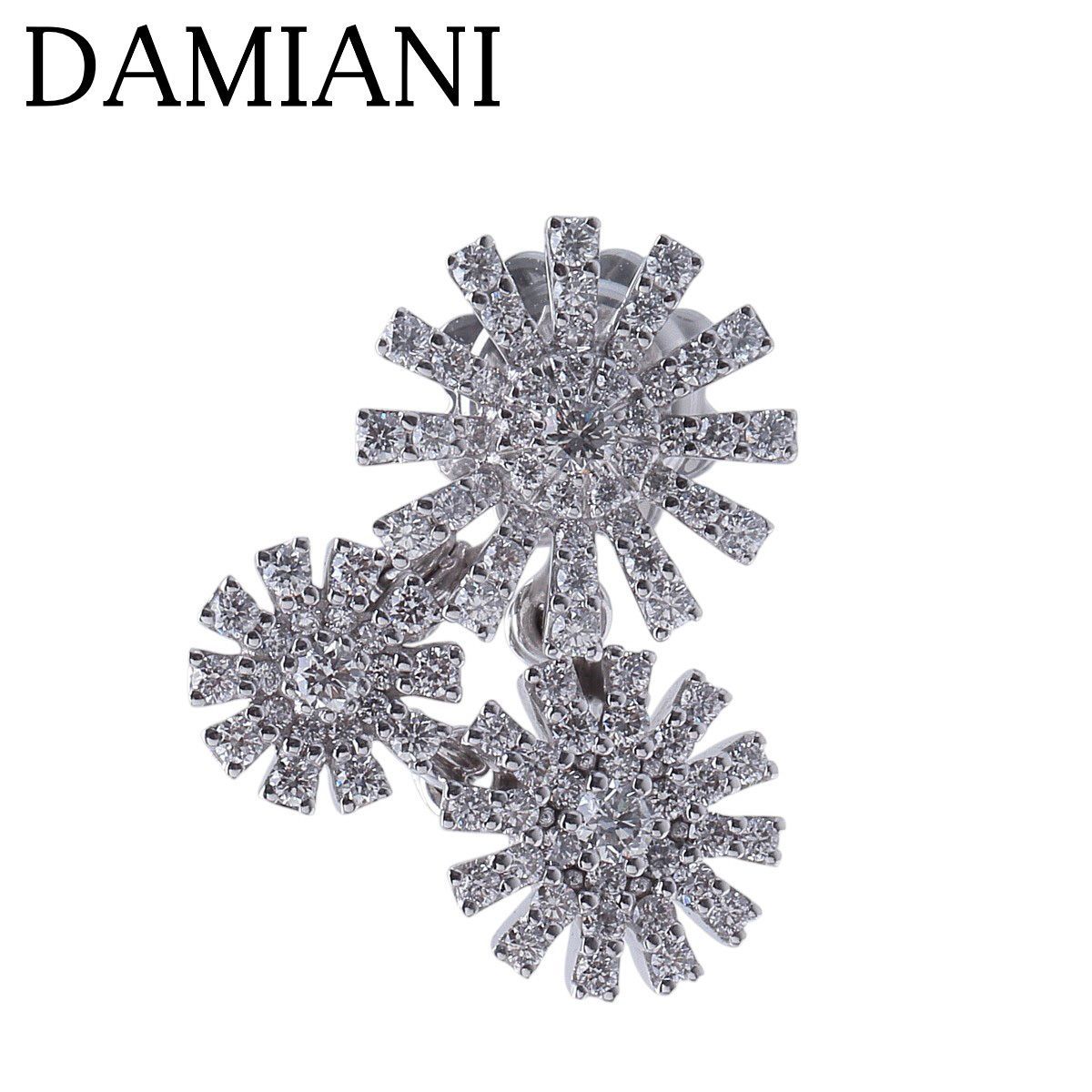 ダミアーニ マルゲリータ ダイヤ ピアス 片方 750WG 20075454型 新品仕上げ済 DAMIANI【26401】