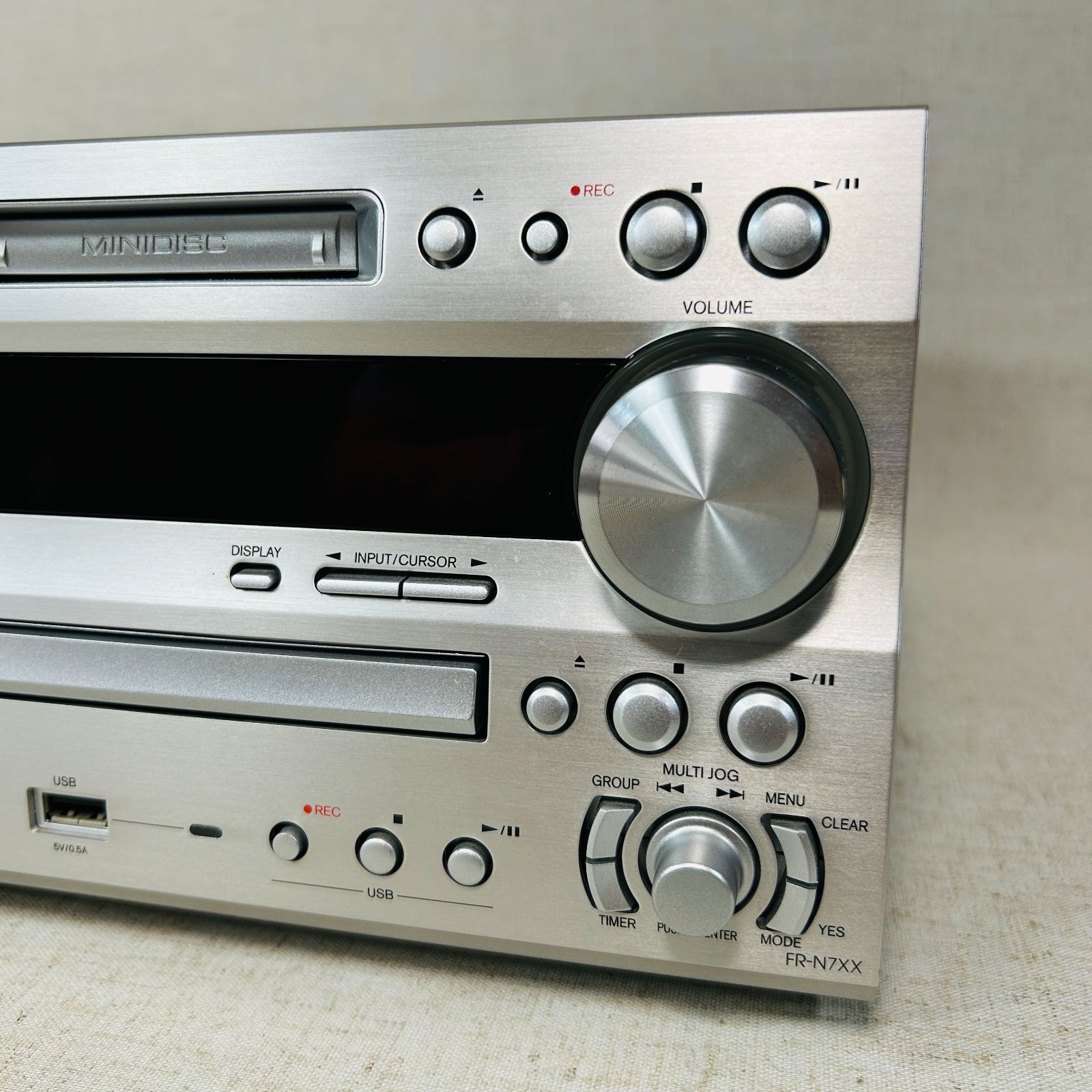 ONKYO FR-N7XX CD/MD/USBチューナーアンプ 現状品】ONKYO オンキョー CD/MD/USBチューナーアンプ FR-N7XX【CD読込