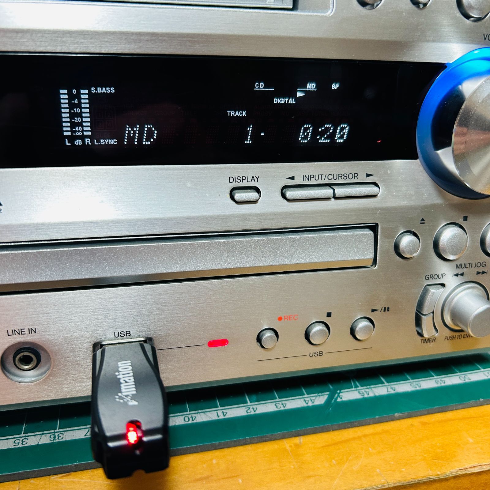 現状品】ONKYO オンキョー CD/MD/USBチューナーアンプ FR-N7XX【CD読込