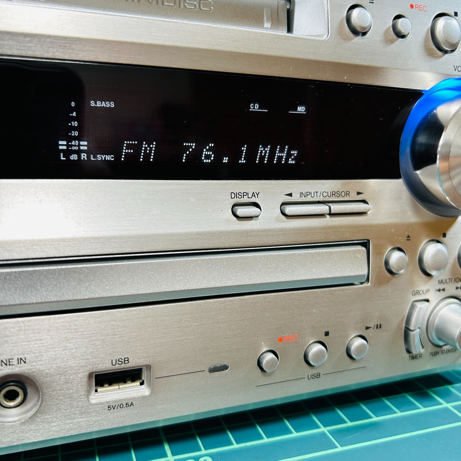 現状品】ONKYO オンキョー CD/MD/USBチューナーアンプ FR-N7XX【CD読込