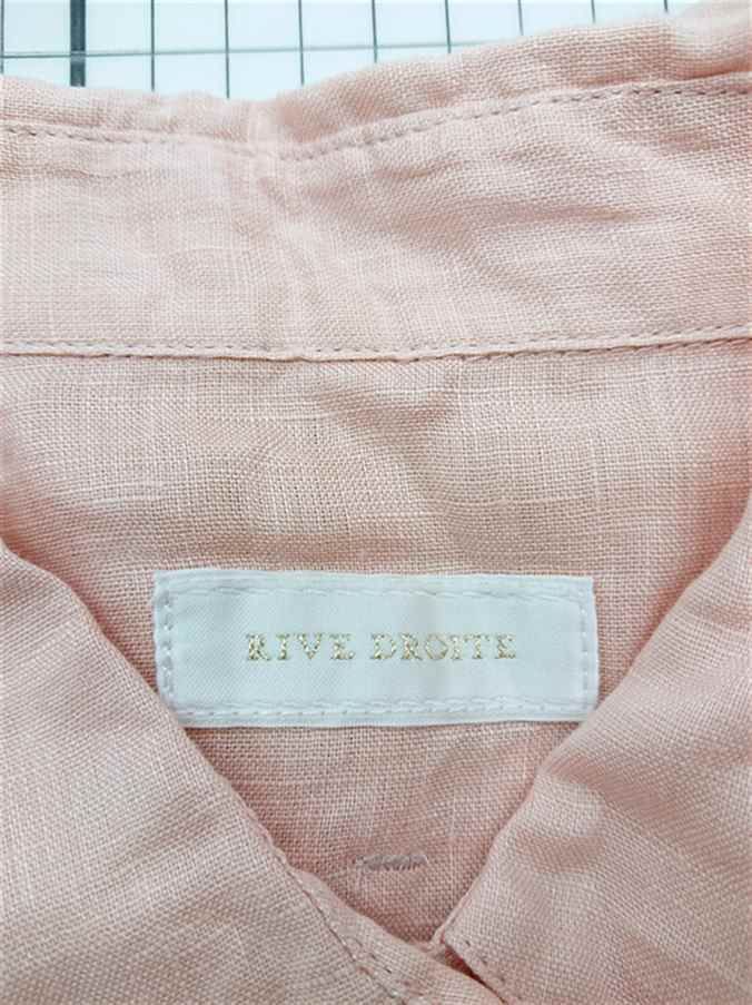 ◇ ⊂ RIVE DROITE リヴドロワ リネンシャツ フロントボタン 長袖