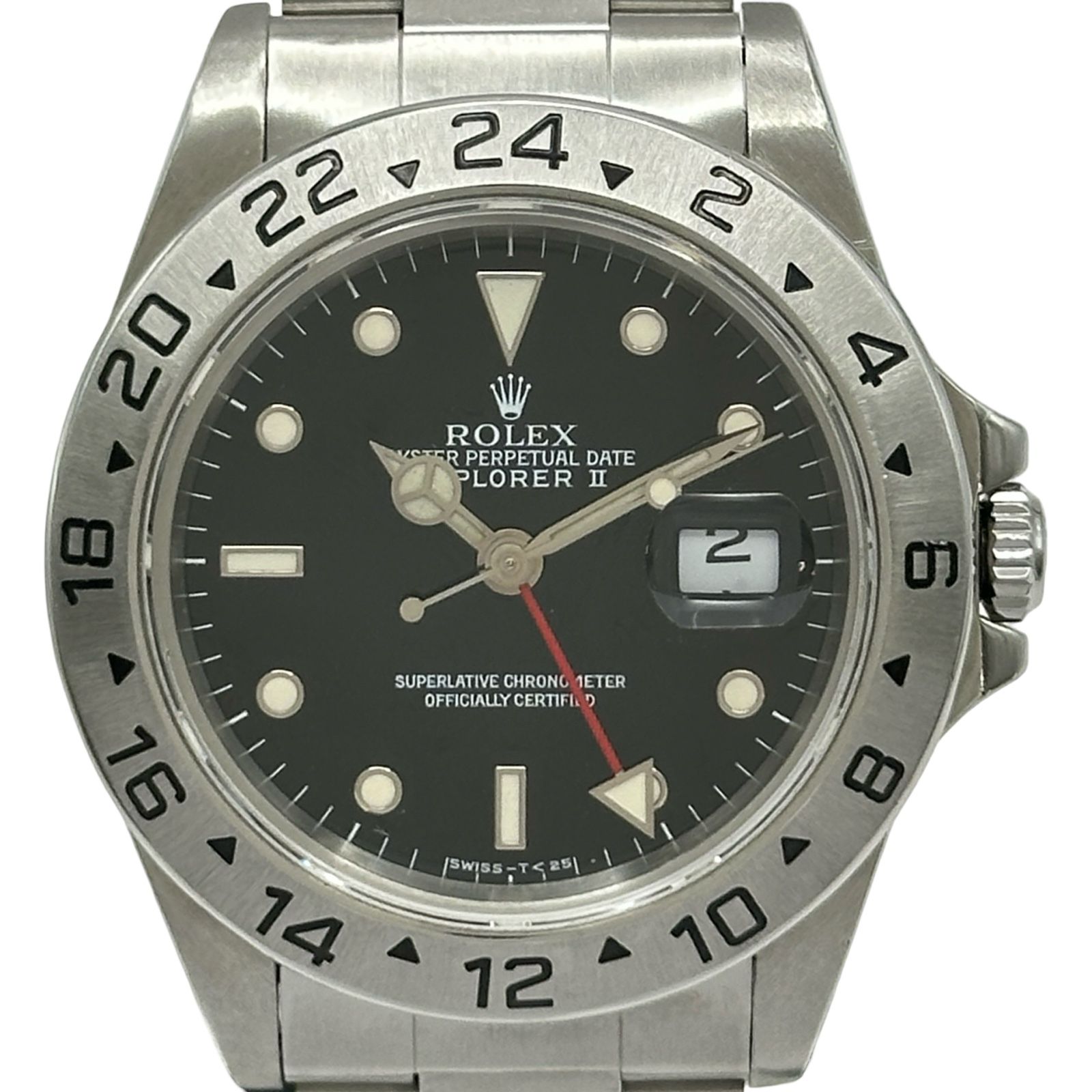 ロレックス ROLEX エクスプローラー2 16570 ブラック ステンレス 