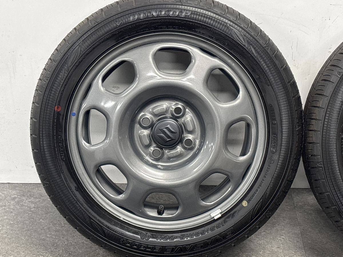 スズキ純正 ハスラー Jスタイル ダンロップ エナセーブ 165/60R15 2025年製 新車外し】スズキ ハスラー 純正 15in 4.5J +45 PCD100
