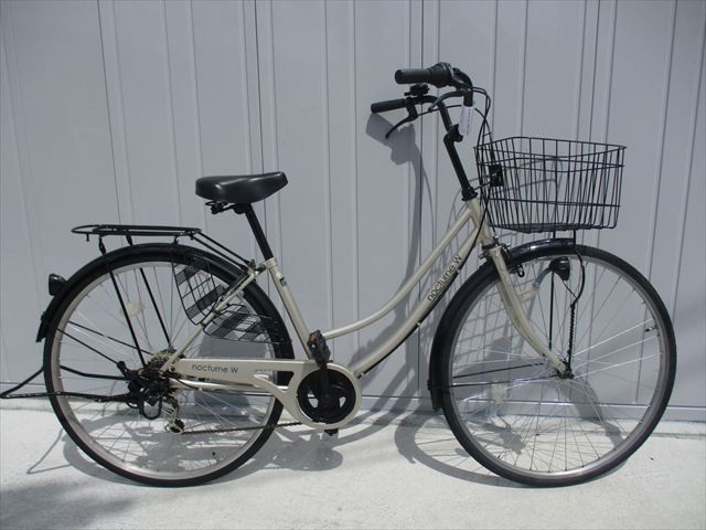 F148★整備済み★完成車発送★中古シティ自転車【　27インチ　ママチャリ　ゴールド　6段　 　 】