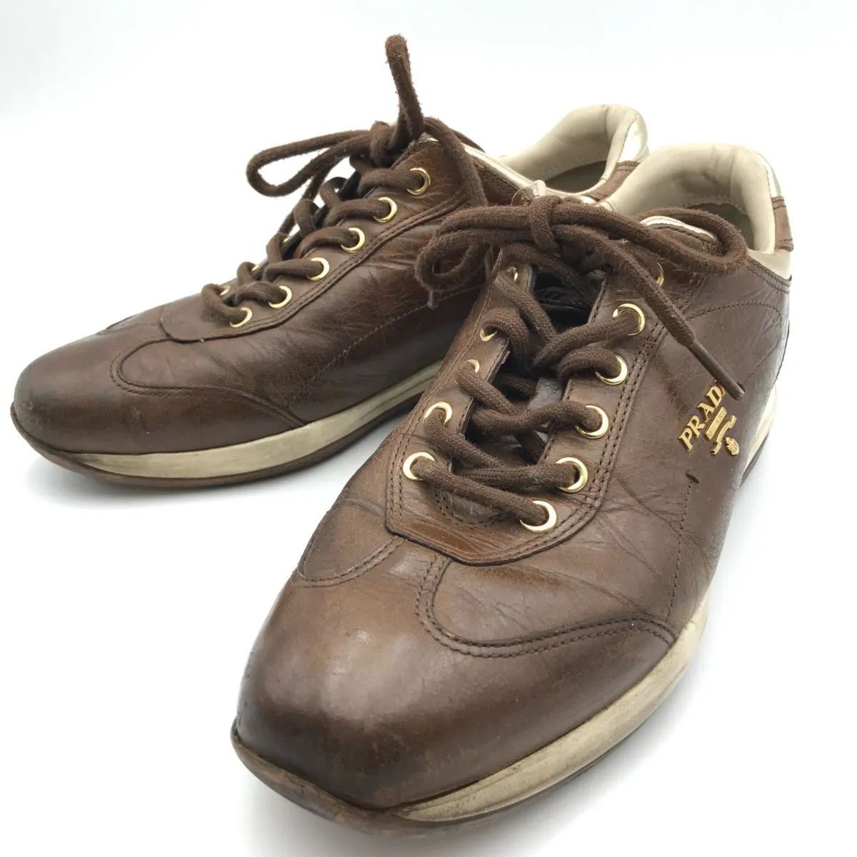 PRADA SPORT プラダスポーツ スニーカー レザー 表記サイズ37(約24.0
