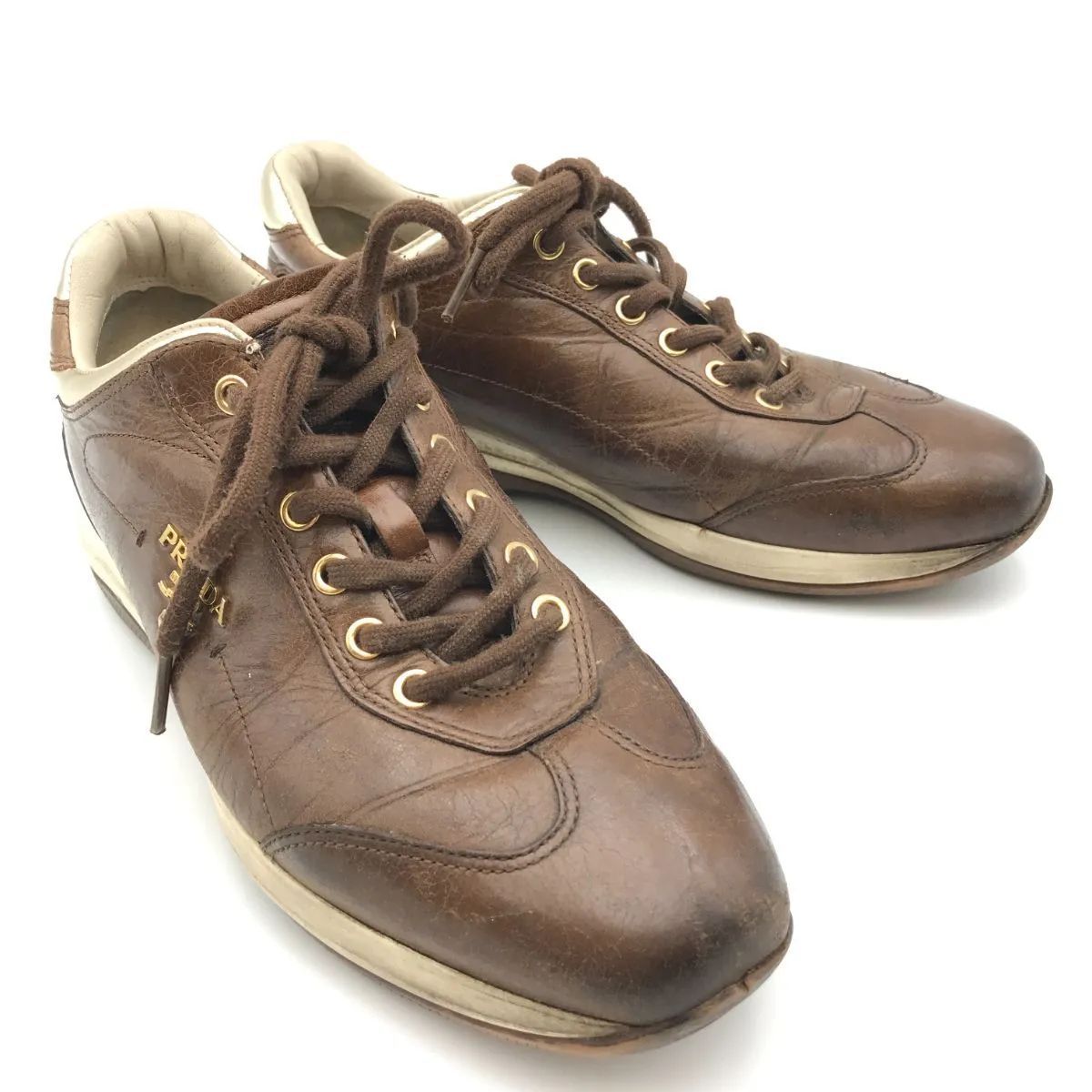 PRADA SPORT プラダスポーツ スニーカー レザー 表記サイズ37(約24.0 