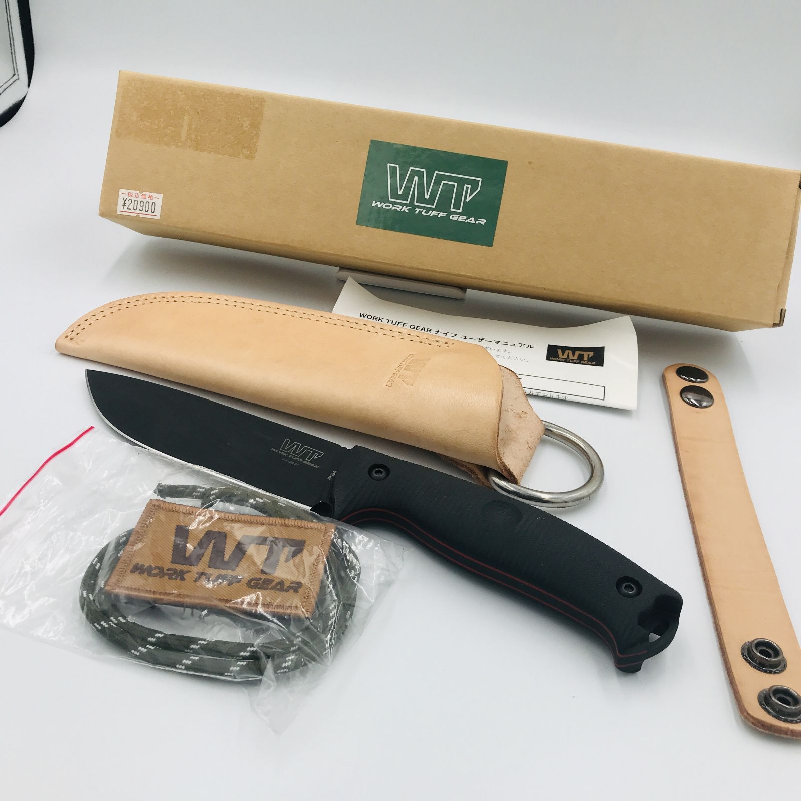 【未使用】WORK TUFF GEAR　ワークタフギア　Red Wolf　アウトドアナイフ
