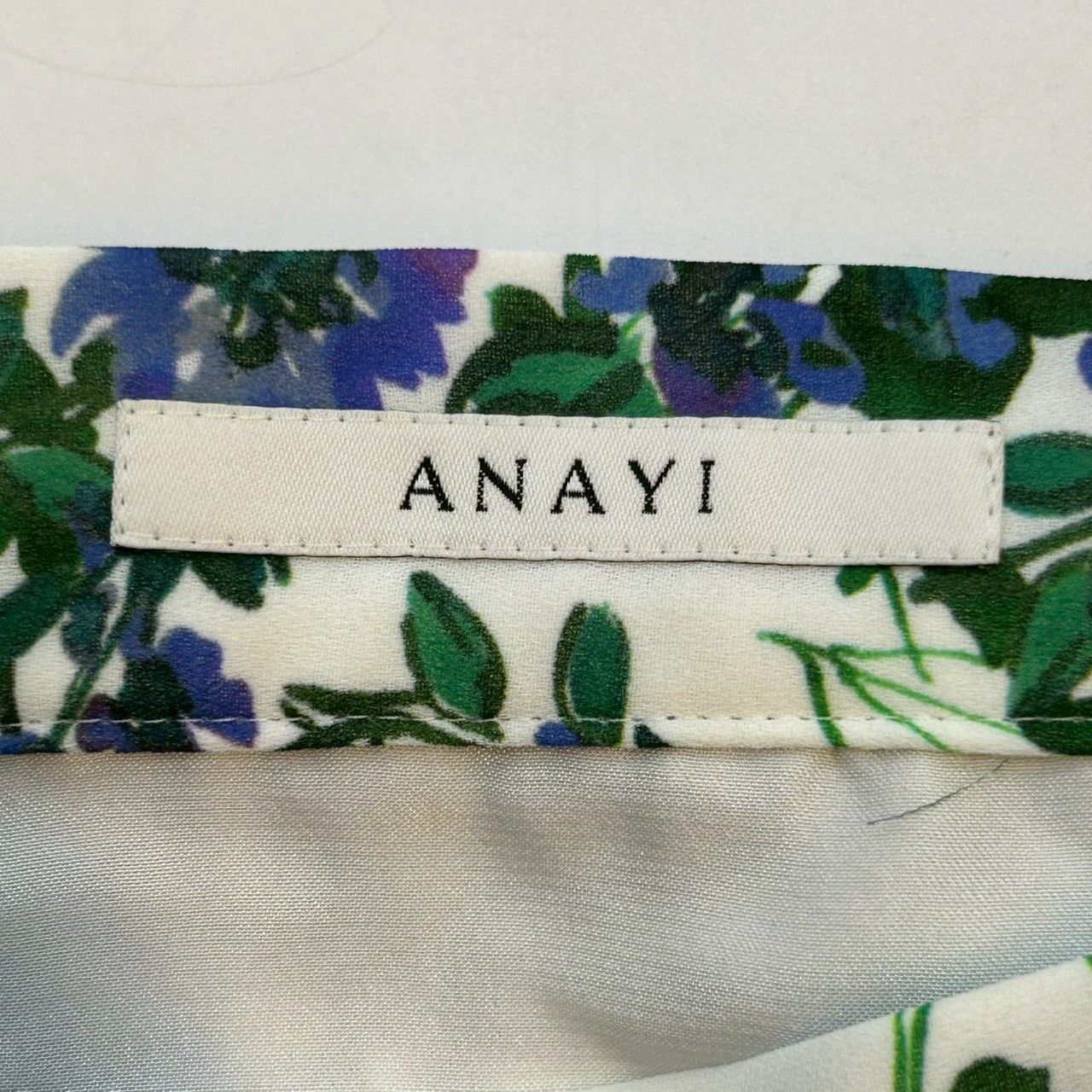 ANAYI アナイ フラワープリント プリーツスカート 花柄 ロング フレア