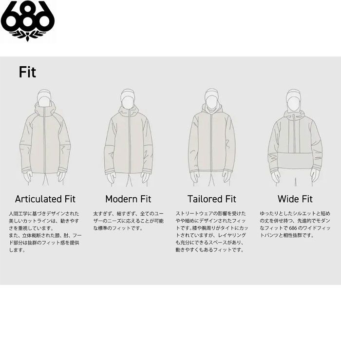 Lサイズのみ スノーウェア ジャケット メンズ 25-26 686 JAPAN LTD
