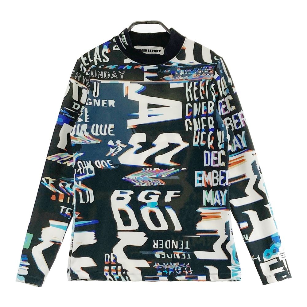 サイズ：M DECEMBERMAY ディセンバーメイ ハイネック 長袖Tシャツ 総柄