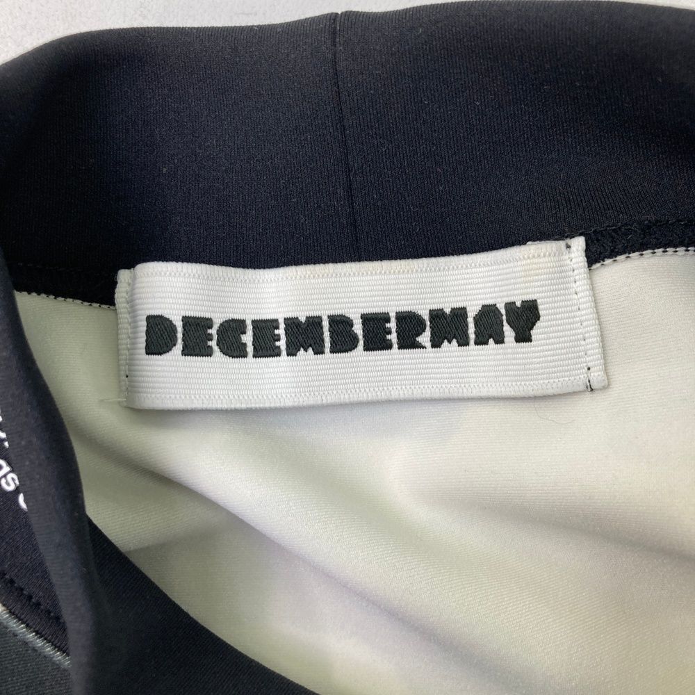 サイズ：M DECEMBERMAY ディセンバーメイ ハイネック 長袖Tシャツ 総柄