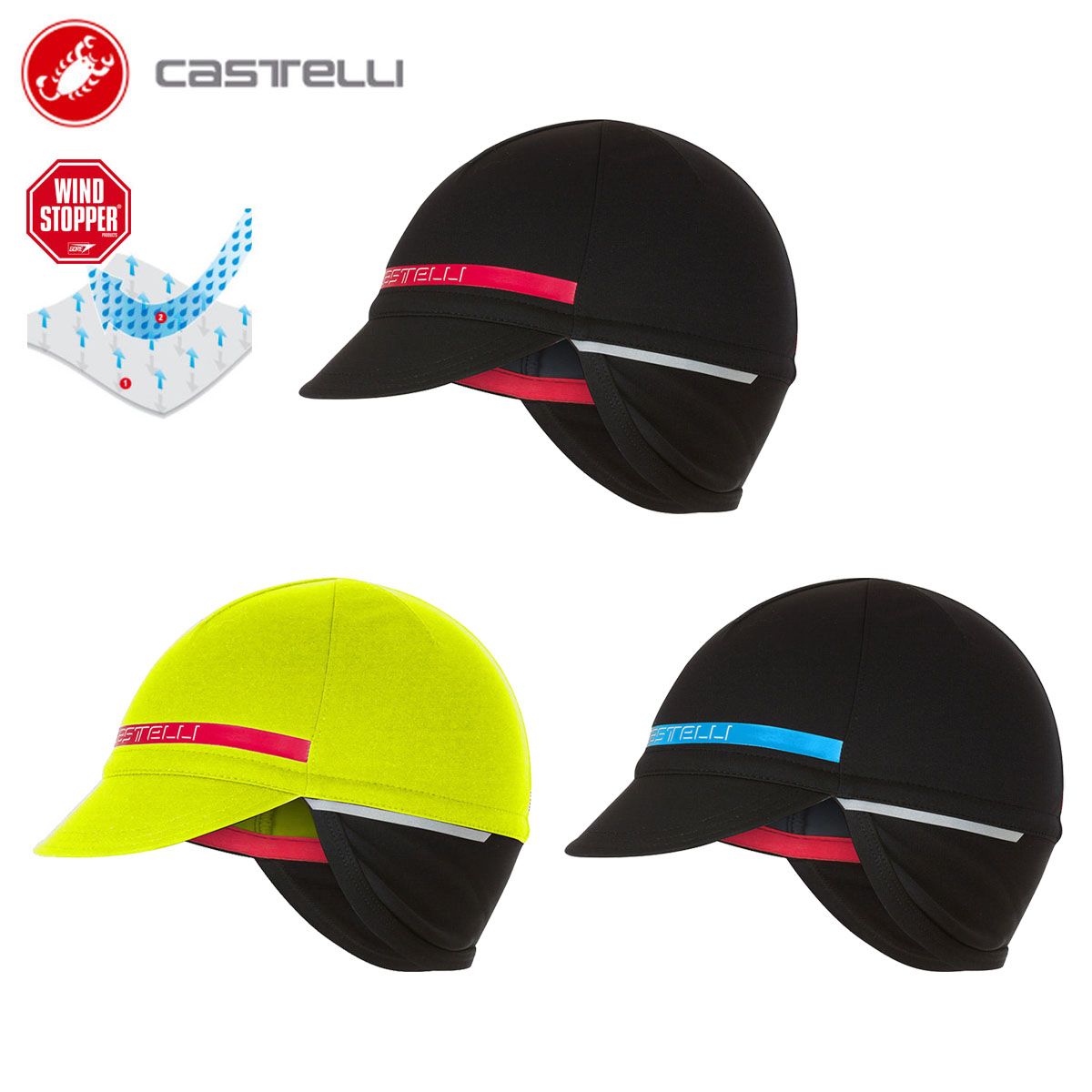 ＜超メルカリ市＞【新品】CASTELLI 17558 DIFESA 2 CAP カステリ ディフェサ 防風 冬用 キャップ 6,560円