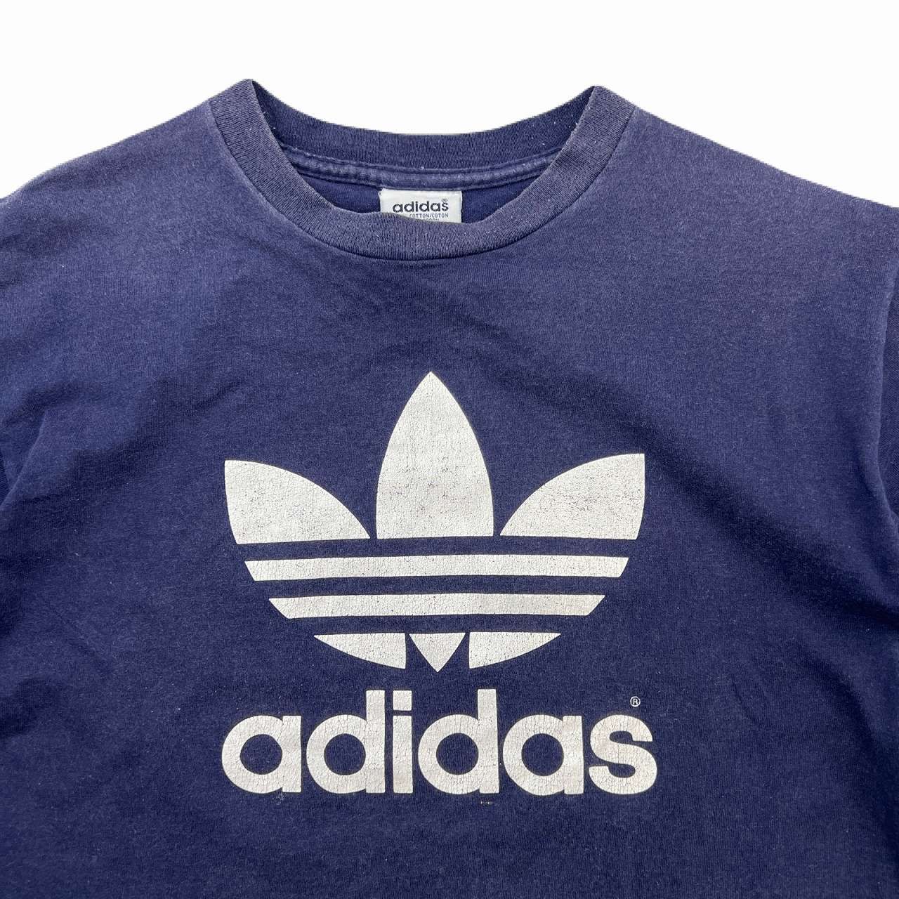 アディダス Tシャツ メンズ L ネイビー 半袖 90s USA製 ヴィンテージ 