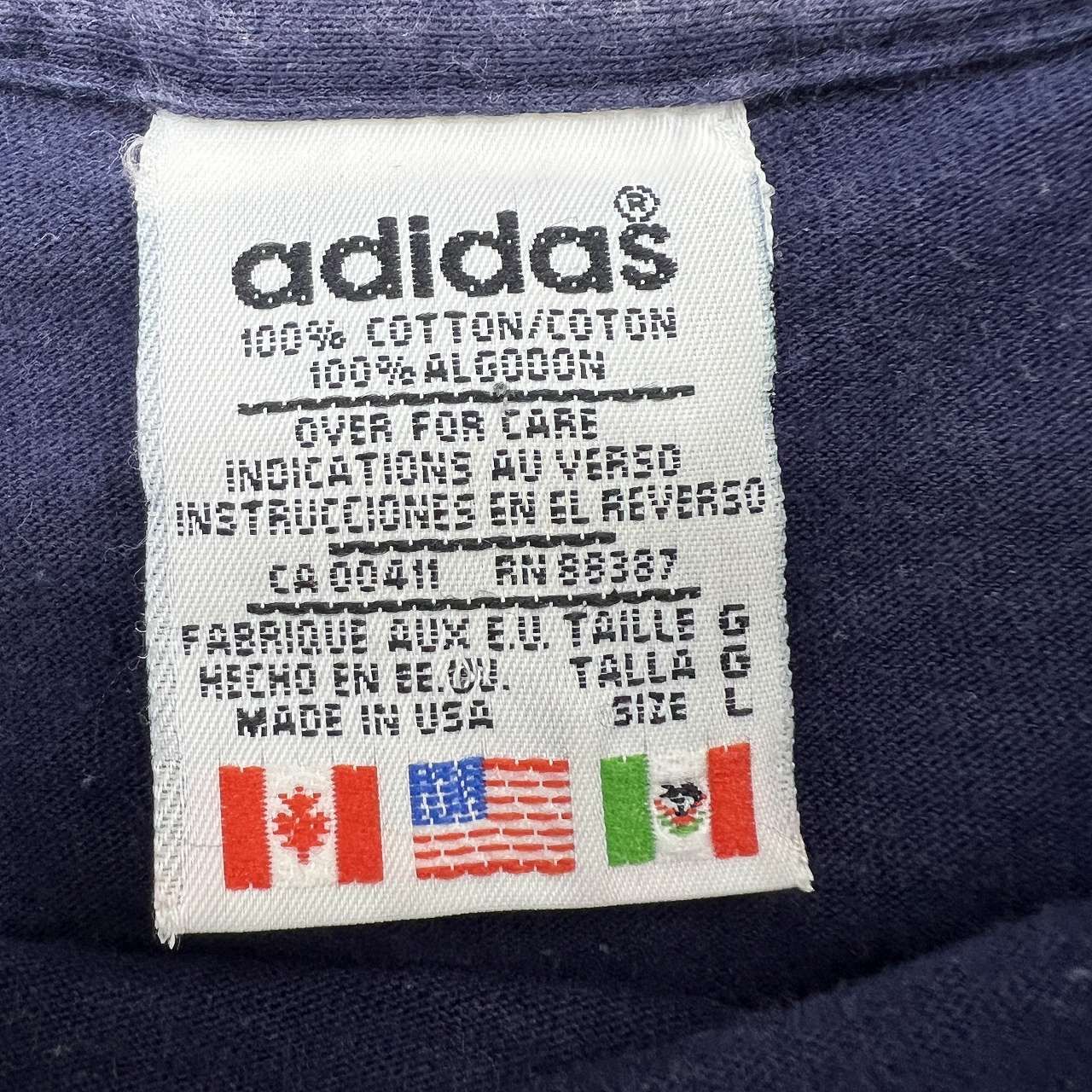 アディダス Tシャツ メンズ L ネイビー 半袖 90s USA製 ヴィンテージ 