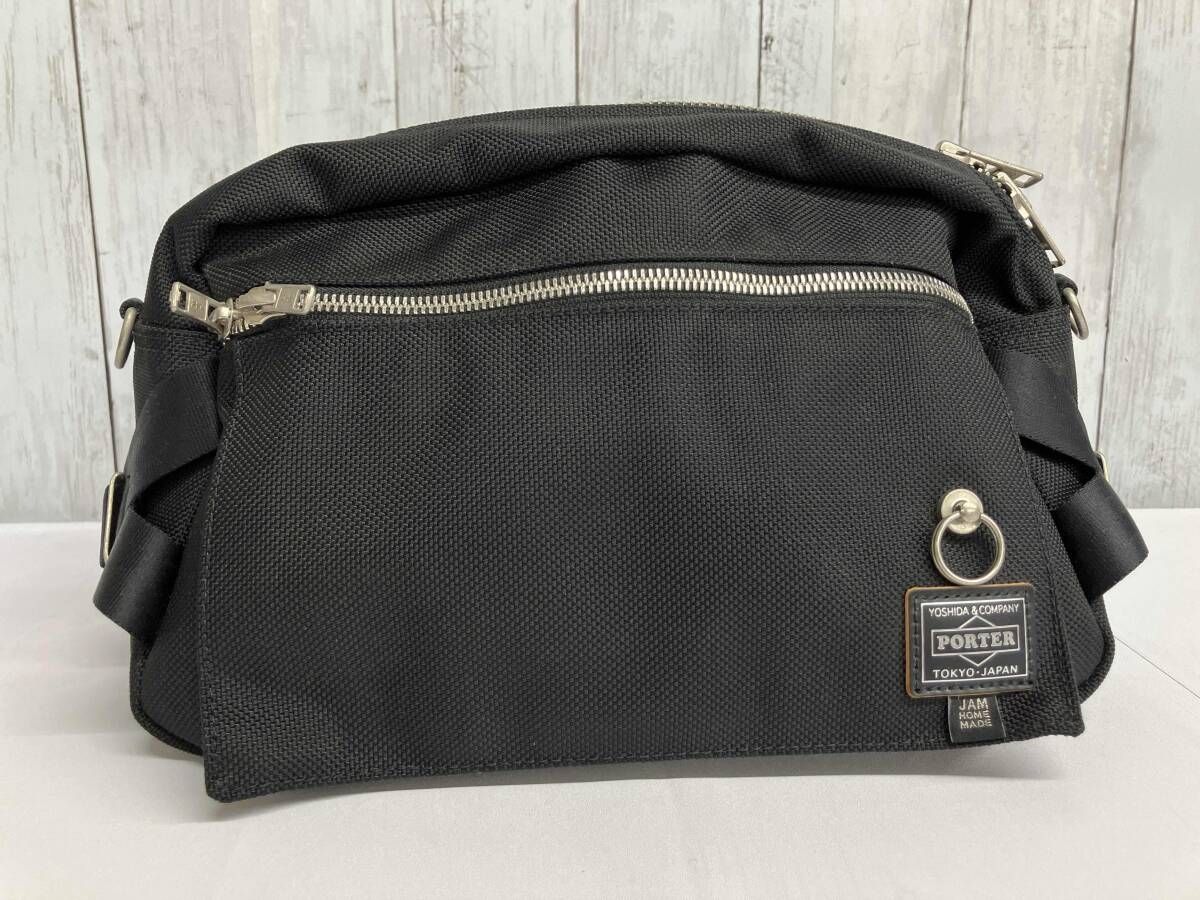 PORTER × JAM HOME MADE ショルダーバッグ ポーター ジャムホームメイド ボディバッグ ブラック