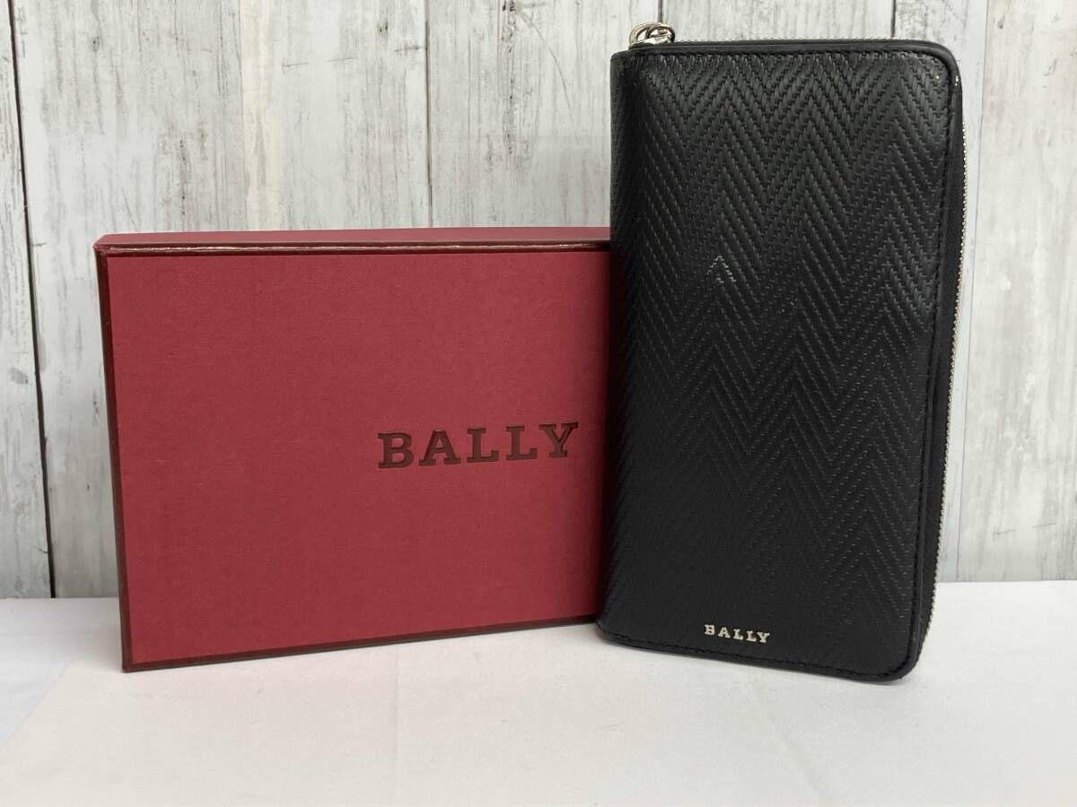BALLY ロングウォレット バリー 長財布 ラウンドジップ ブラック レザー