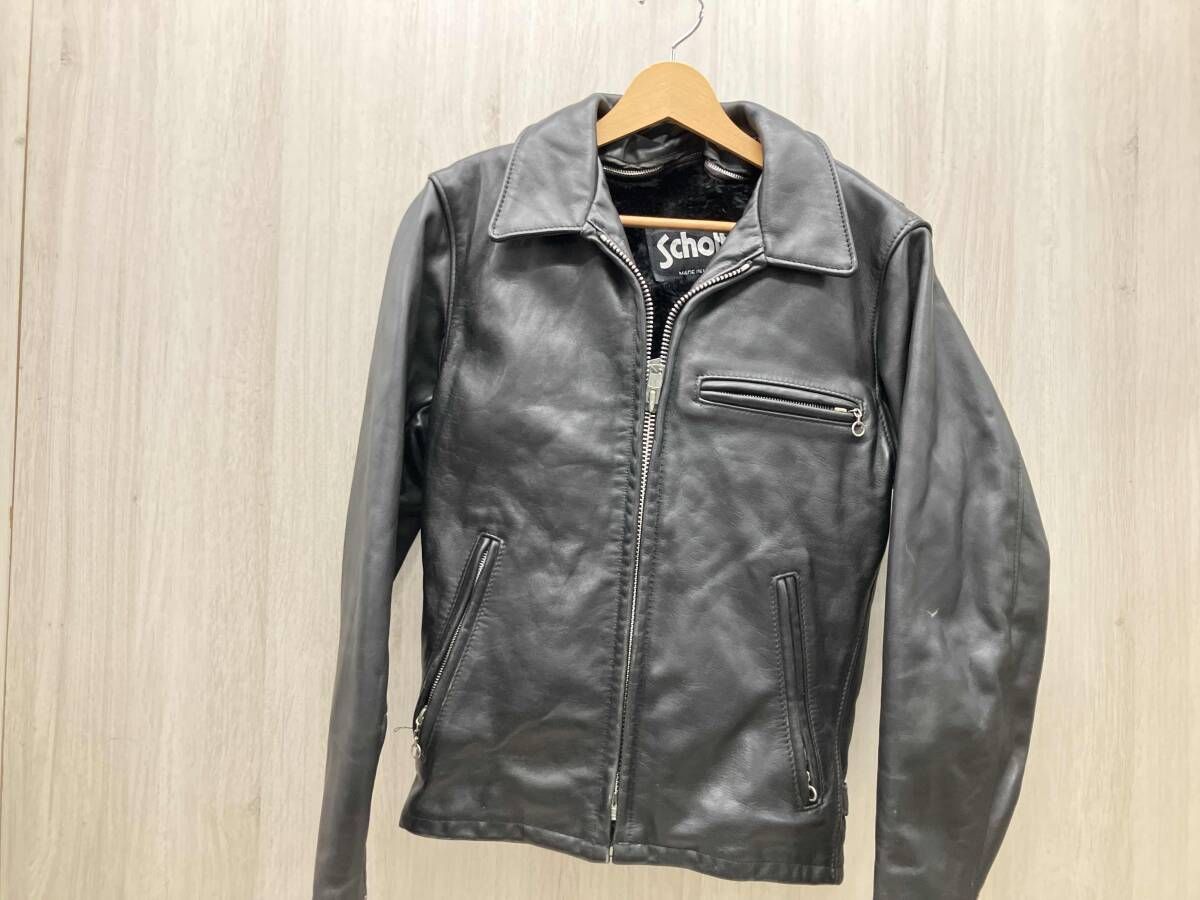 SCHOTT ショット シングルライダース 642 表記サイズ32 ブラック