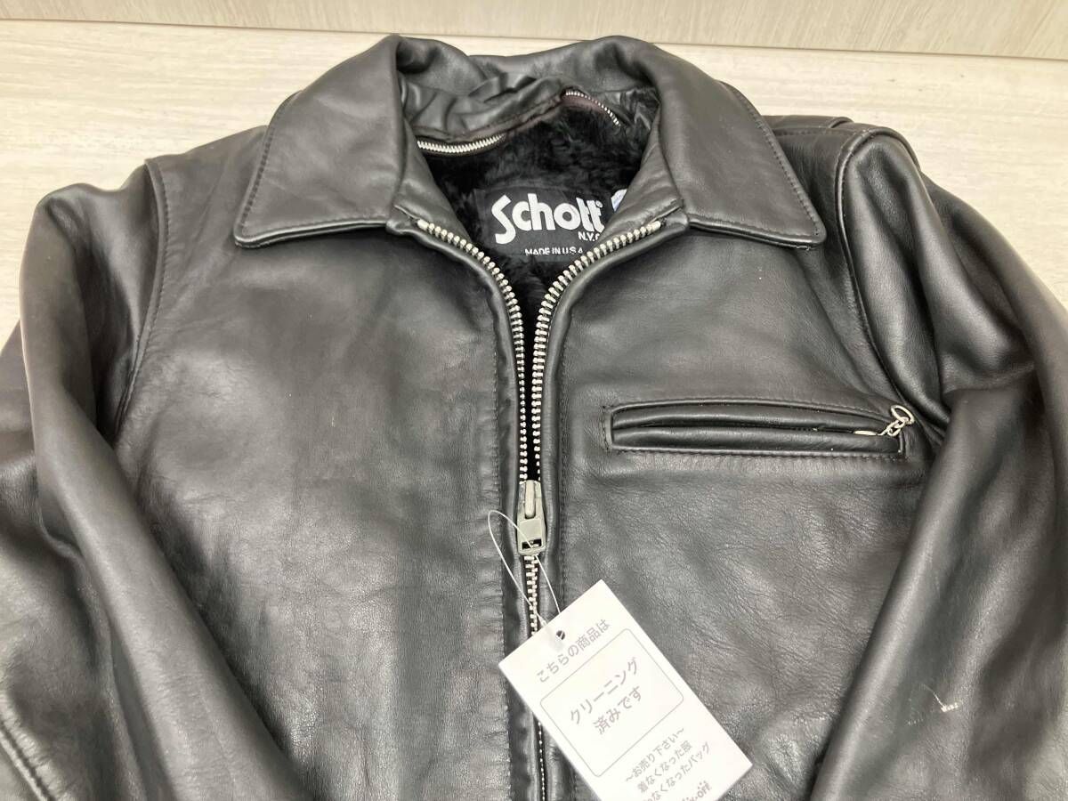 SCHOTT ショット シングルライダース 642 表記サイズ32 ブラック