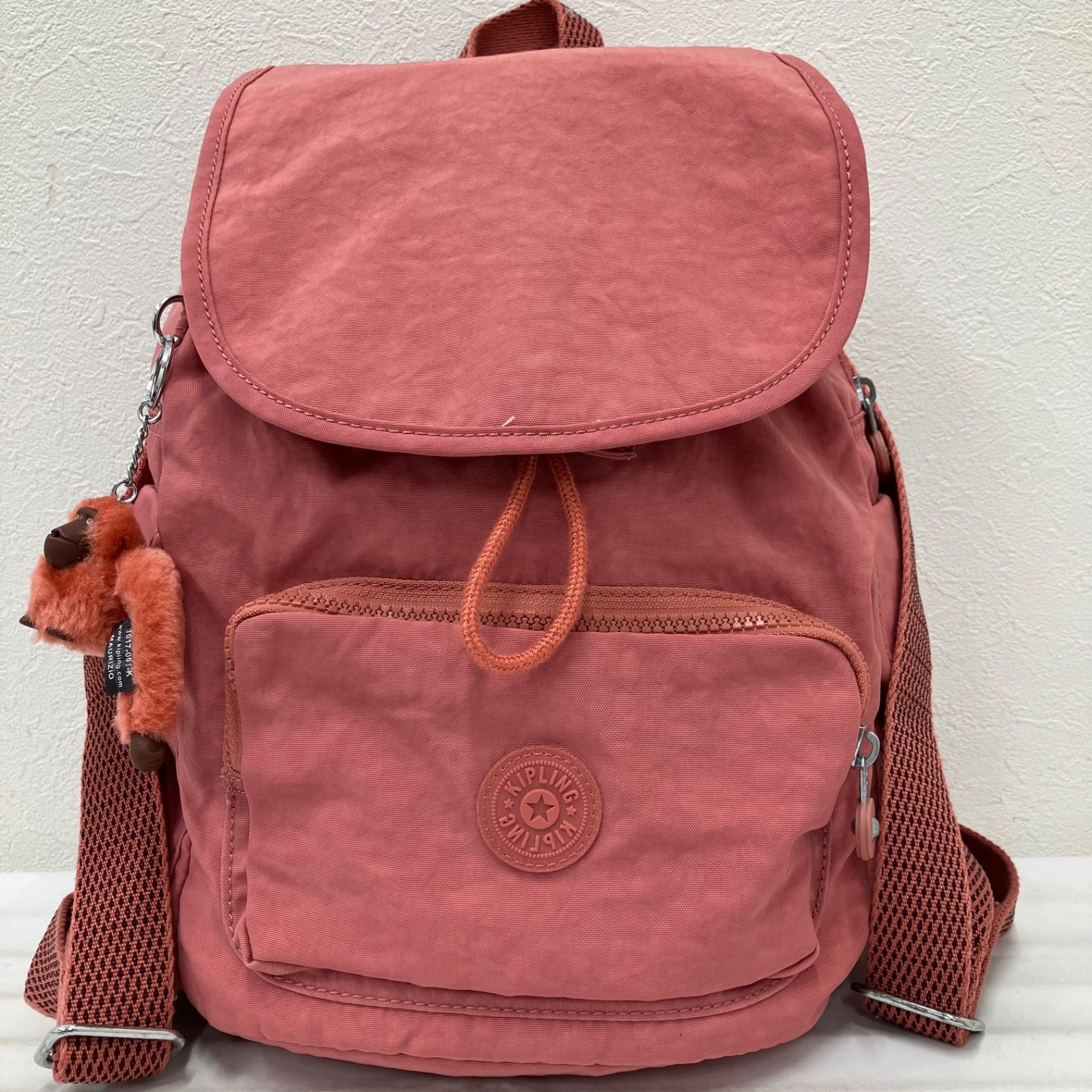 4192 KIPLING キプリング リュック バックパック コーラルピンク系 