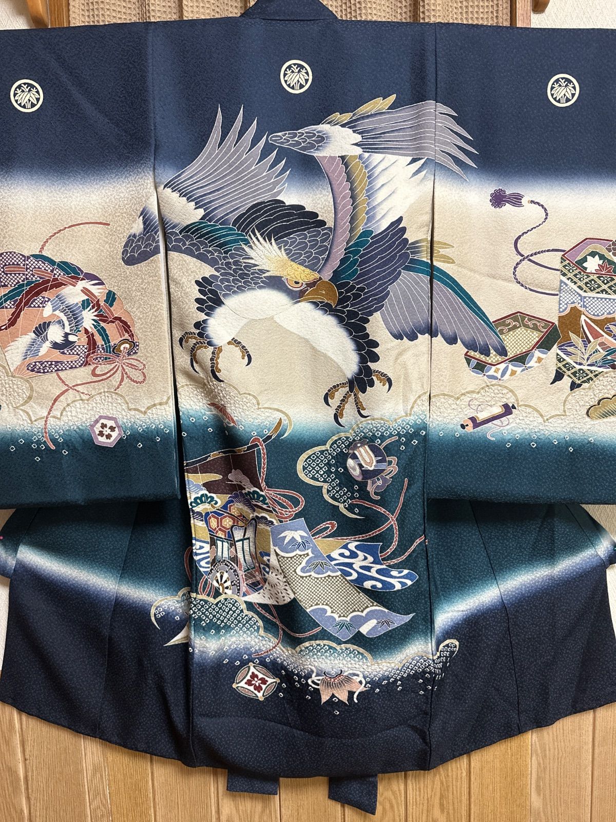No.15 正絹男の子お祝い着 産着 長襦袢付き のしめ 七五三 【公式通販】