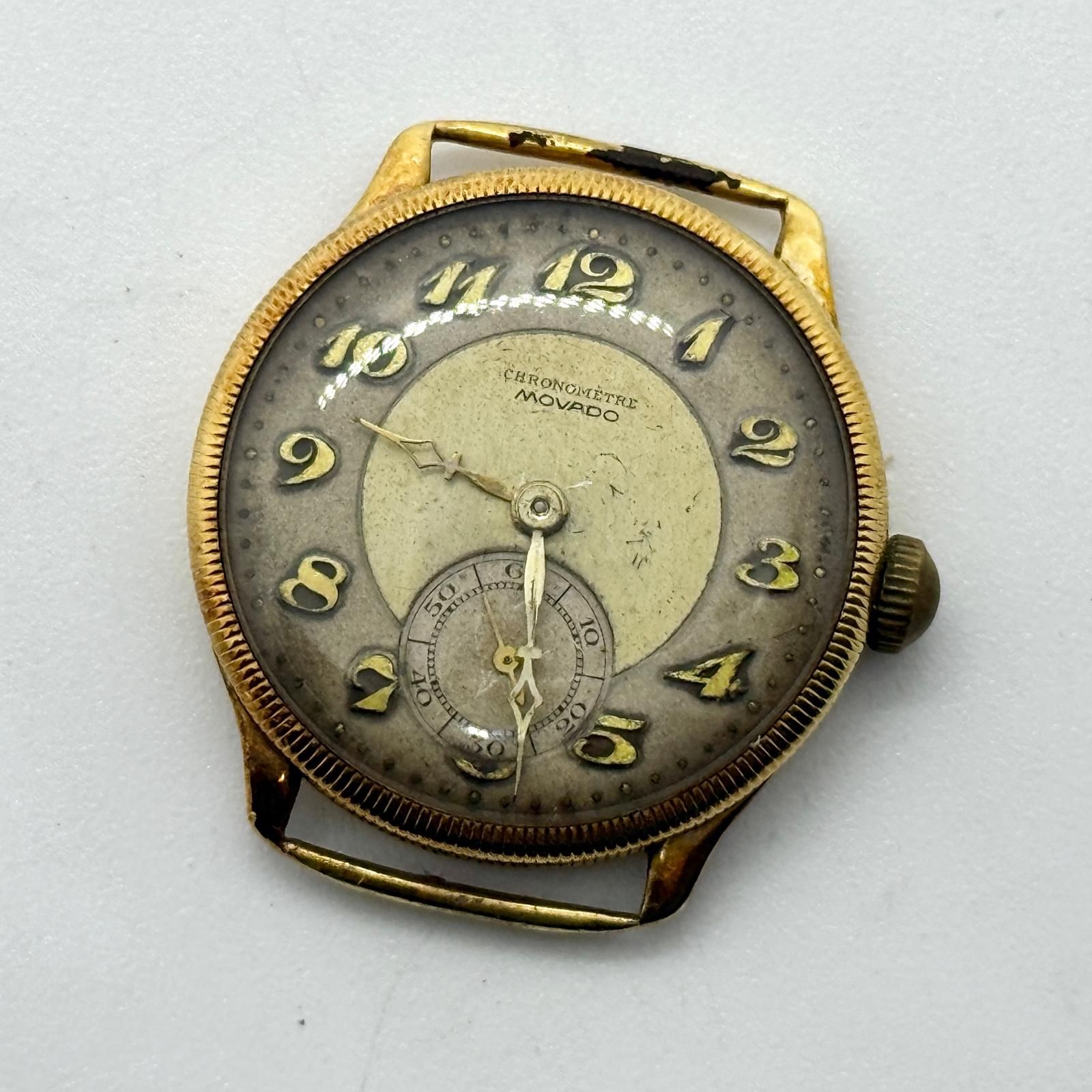 50s old 稼動 movado 手巻きchronometre Watch ヴィンテージ50'sモバード手巻き movado稼働 ☆Swiss名門☆格上Movado