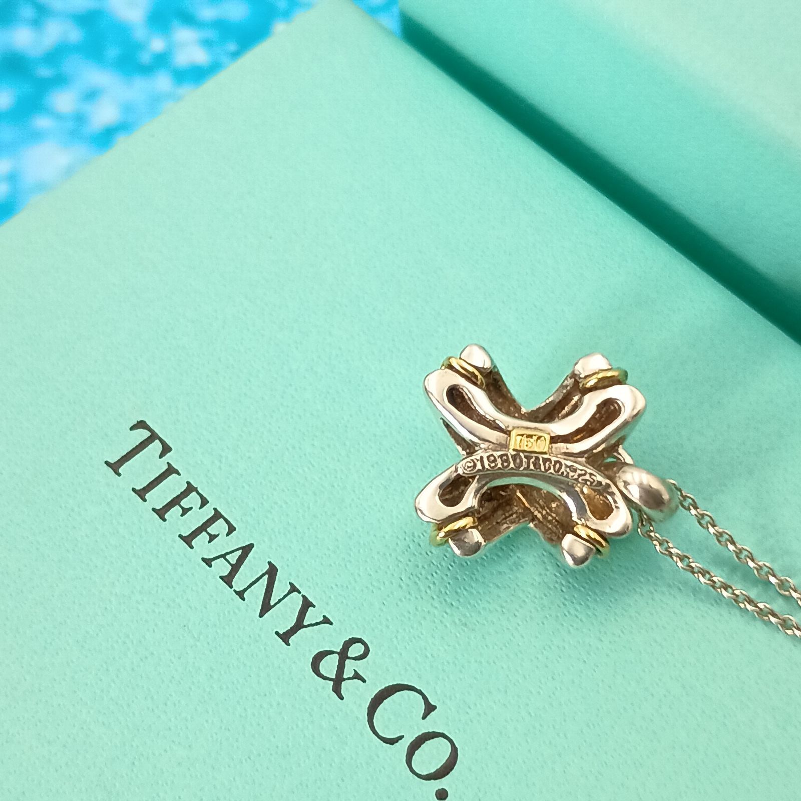 ティファニー シグネチャー ブローチ シルバー ゴールド コンビ TIFFANY TIFFANY&Co. ティファニー シグネチャー コンビ ネックレス レディース
