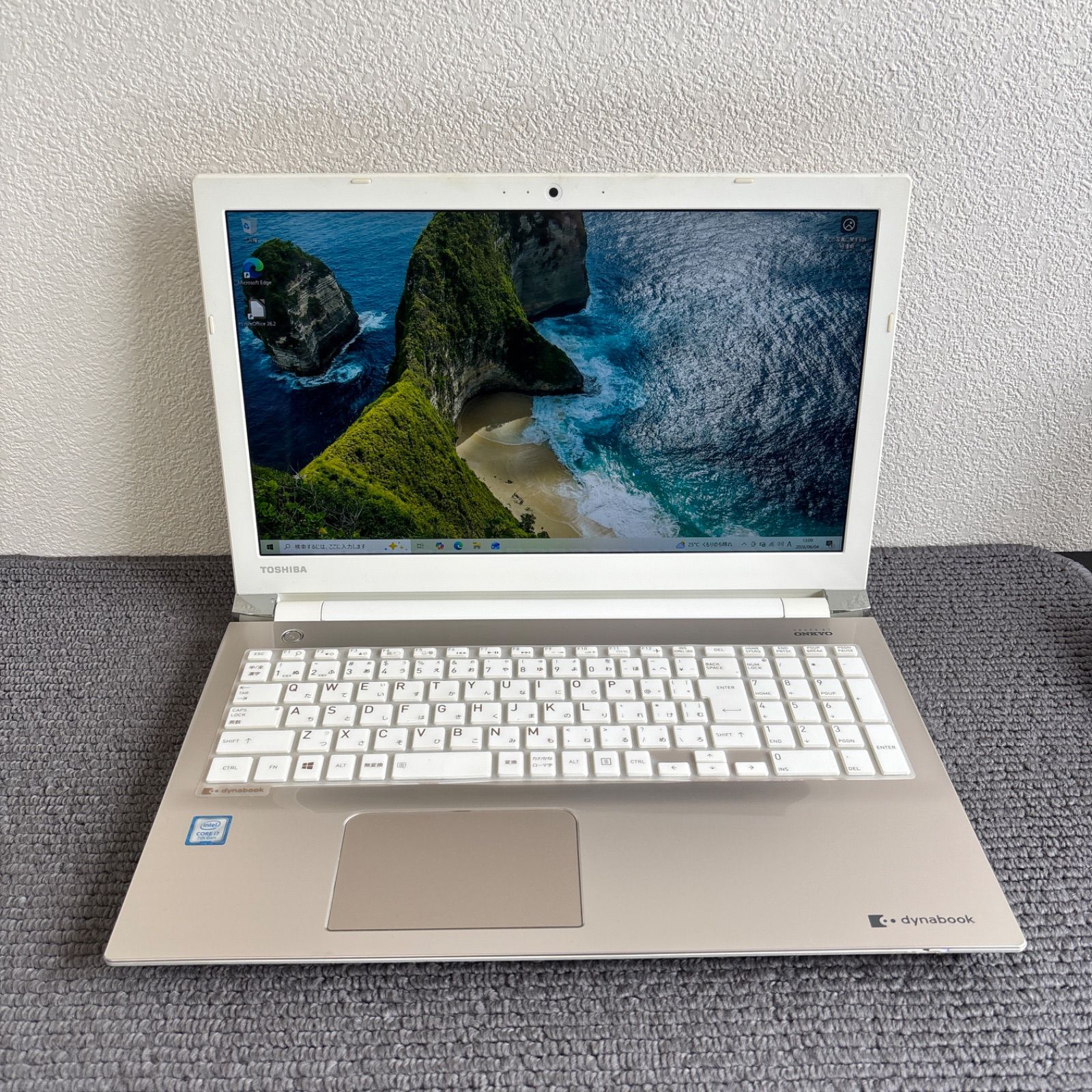 東芝dynabook T65/CG i7-7500U メモリ4GB HDD 500GB Win10 AC付き