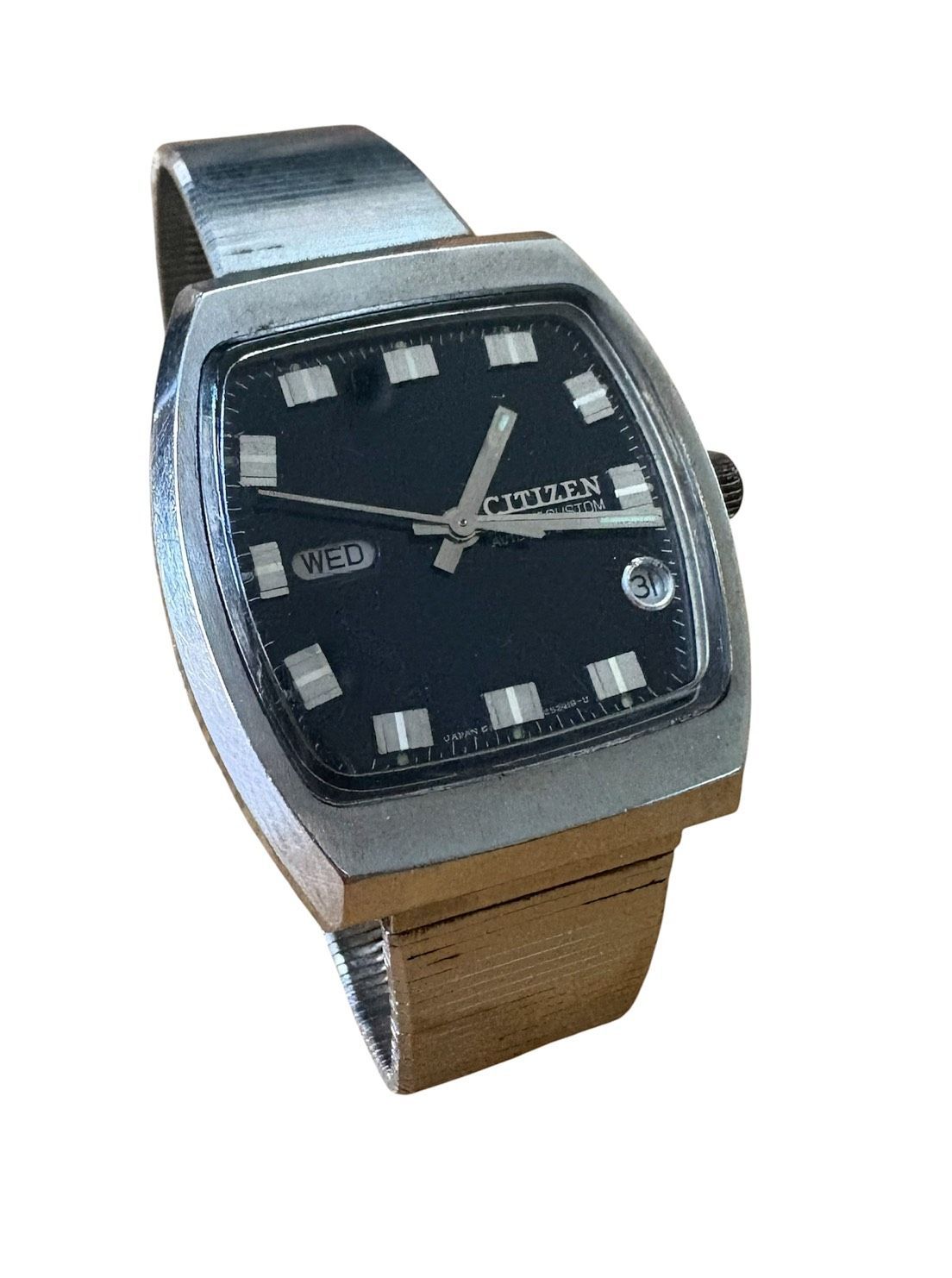 ☆【腕時計】稼働 CITIZEN SQUARE CUSTOM ヴィンテージ自動巻き腕時計 