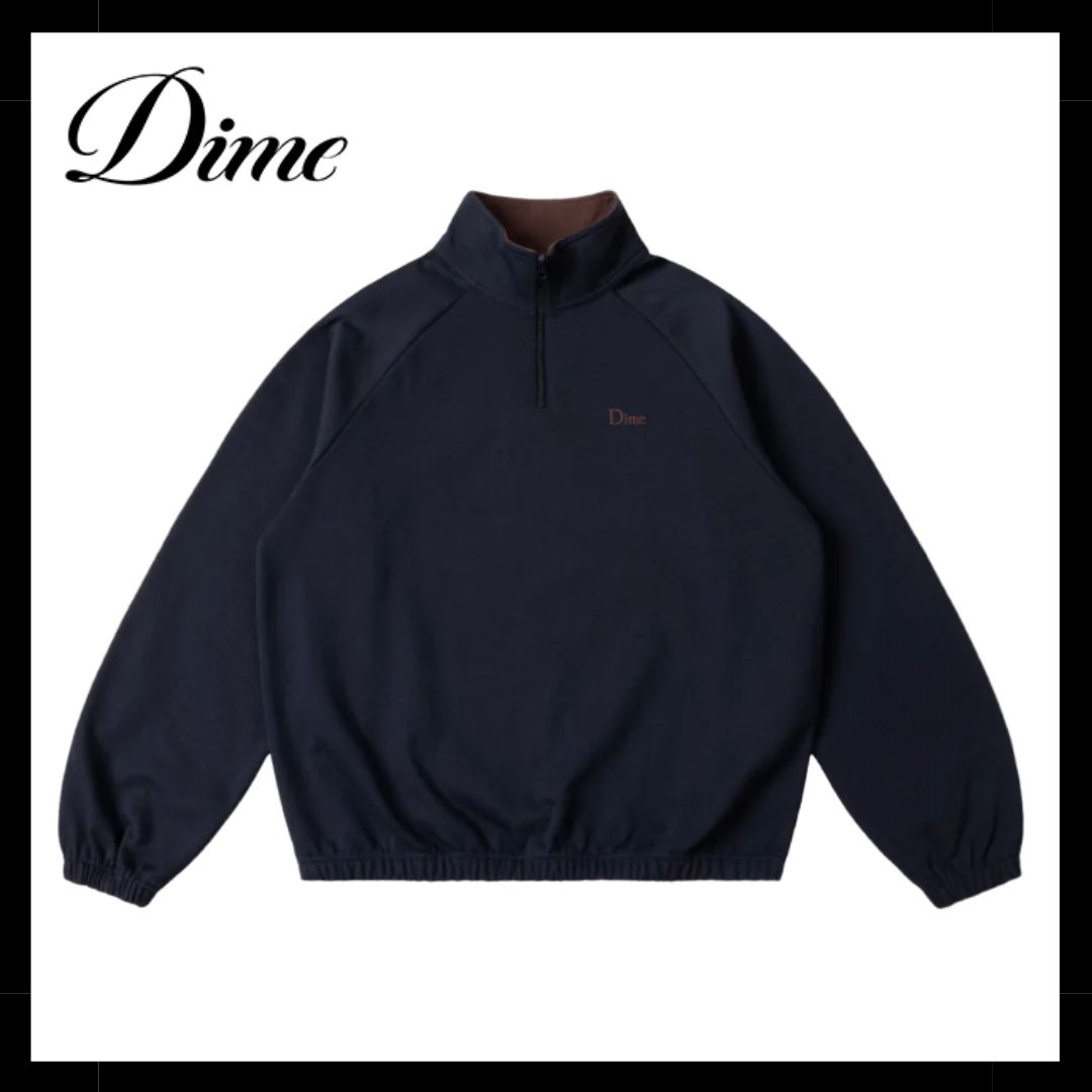 Dime Classic Terry Quarter Zip / Black ダイム