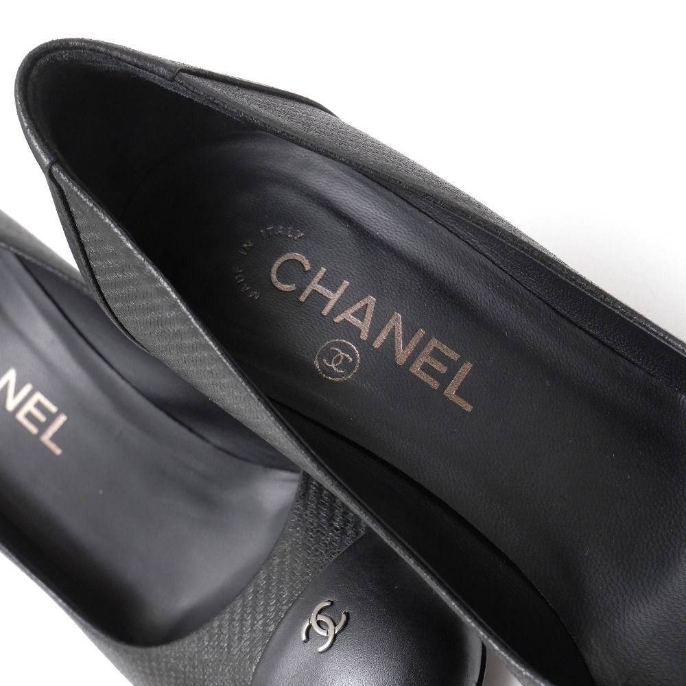 □美品□CHANEL シャネル パンプス サイズ37 1/2 C 13A ココマーク CC