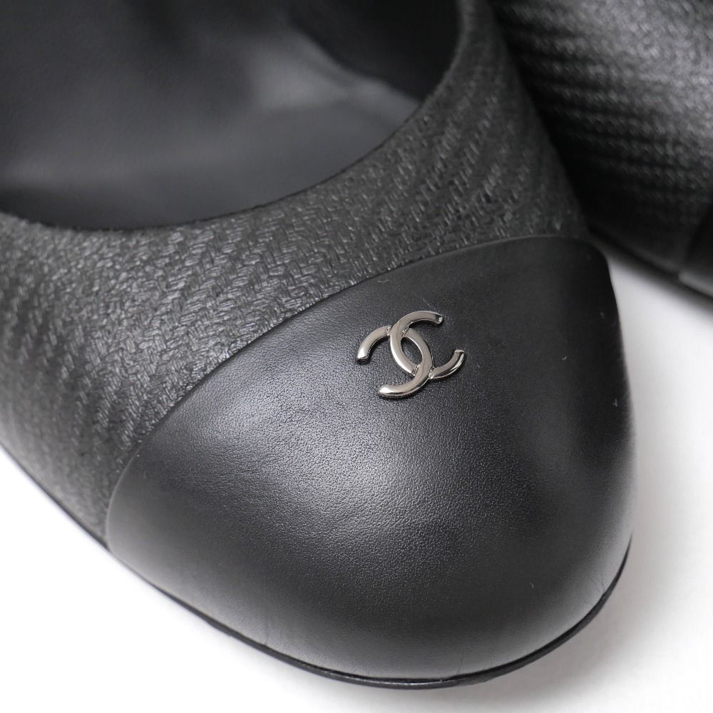 □美品□CHANEL シャネル パンプス サイズ37 1/2 C 13A ココマーク CC