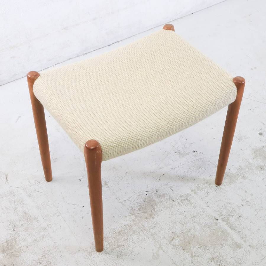 J.L. Moller JLモラー Model 80A スツール ファブリック チーク材 北欧
