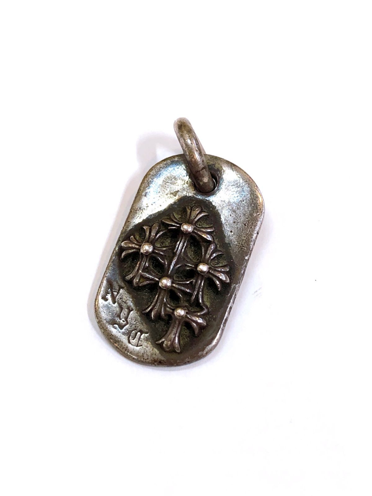 CHROME HEARTS レイズドセメタリークロスドッグタグ1998NYC限定 4478】☆希少☆ クロムハーツ レイズド セメタリークロス ドッグタグ