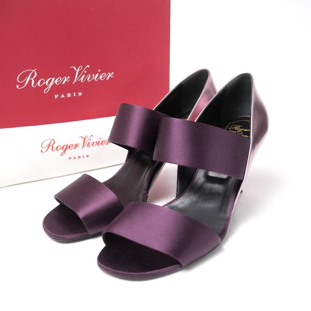□美品□Roger Vivier ロジェヴィヴィエ サンダル サイズ39 サテン