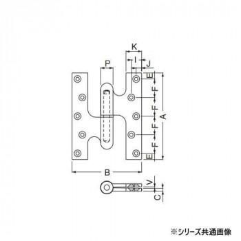 シロクマ フランス丁番(左) 102×76 仙徳 BB-100L