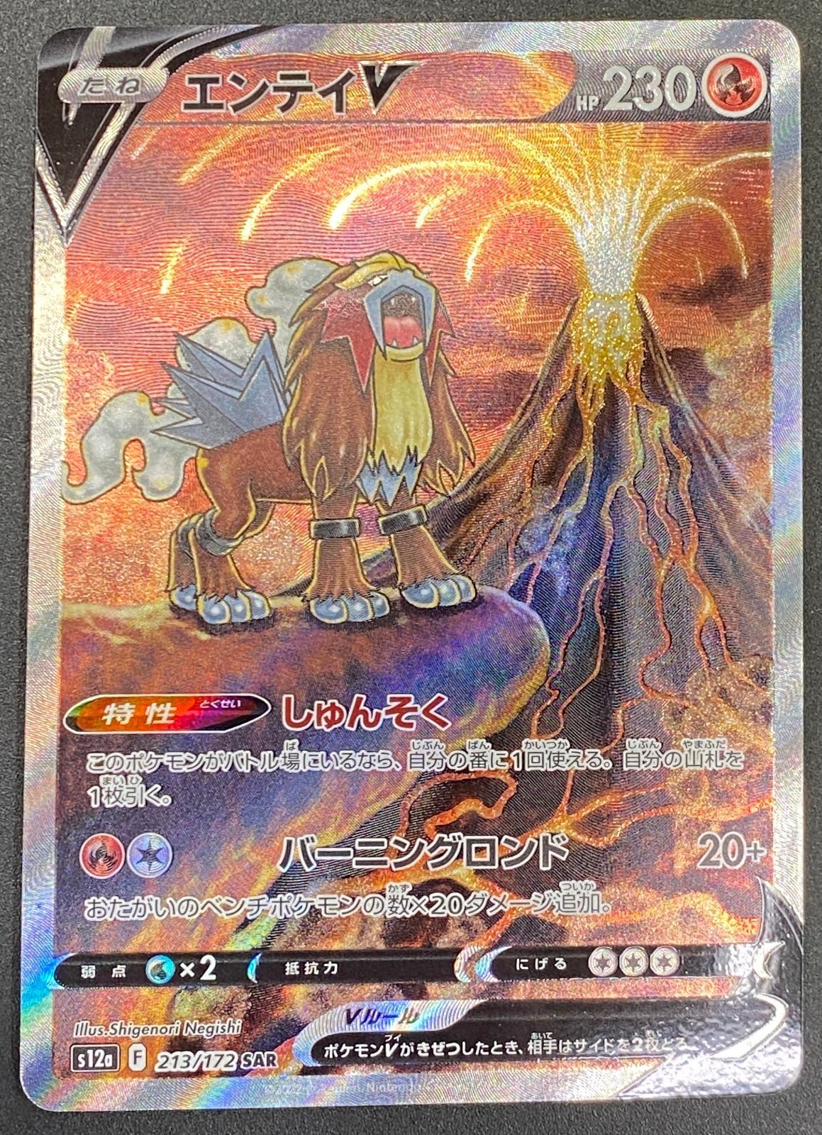 ポケモンカードゲーム ポケカ エンテイV SAR S12a-213 S12a ハイクラス