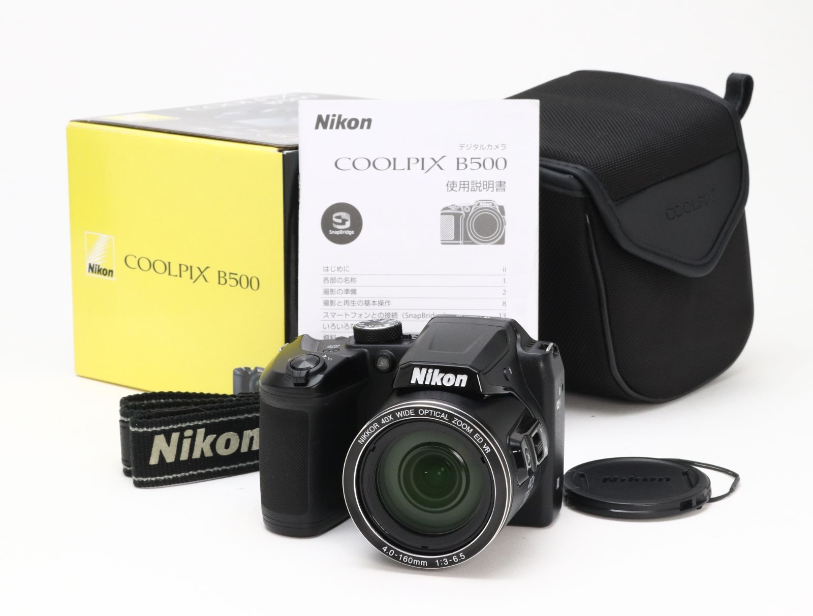 A (美品) Nikon ニコン COOLPIX B500 ブラック 初期不良返品対応 55