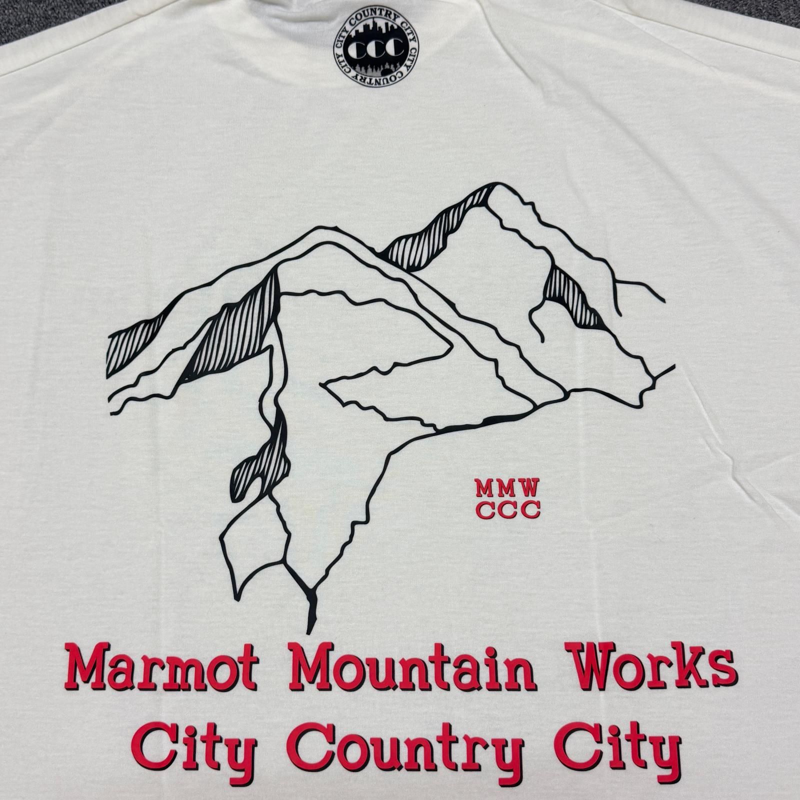 未使用 CITY COUNTRY CITY × MARMOT MMWCCC EVERYWHERE T-SHIRT_WORDS 