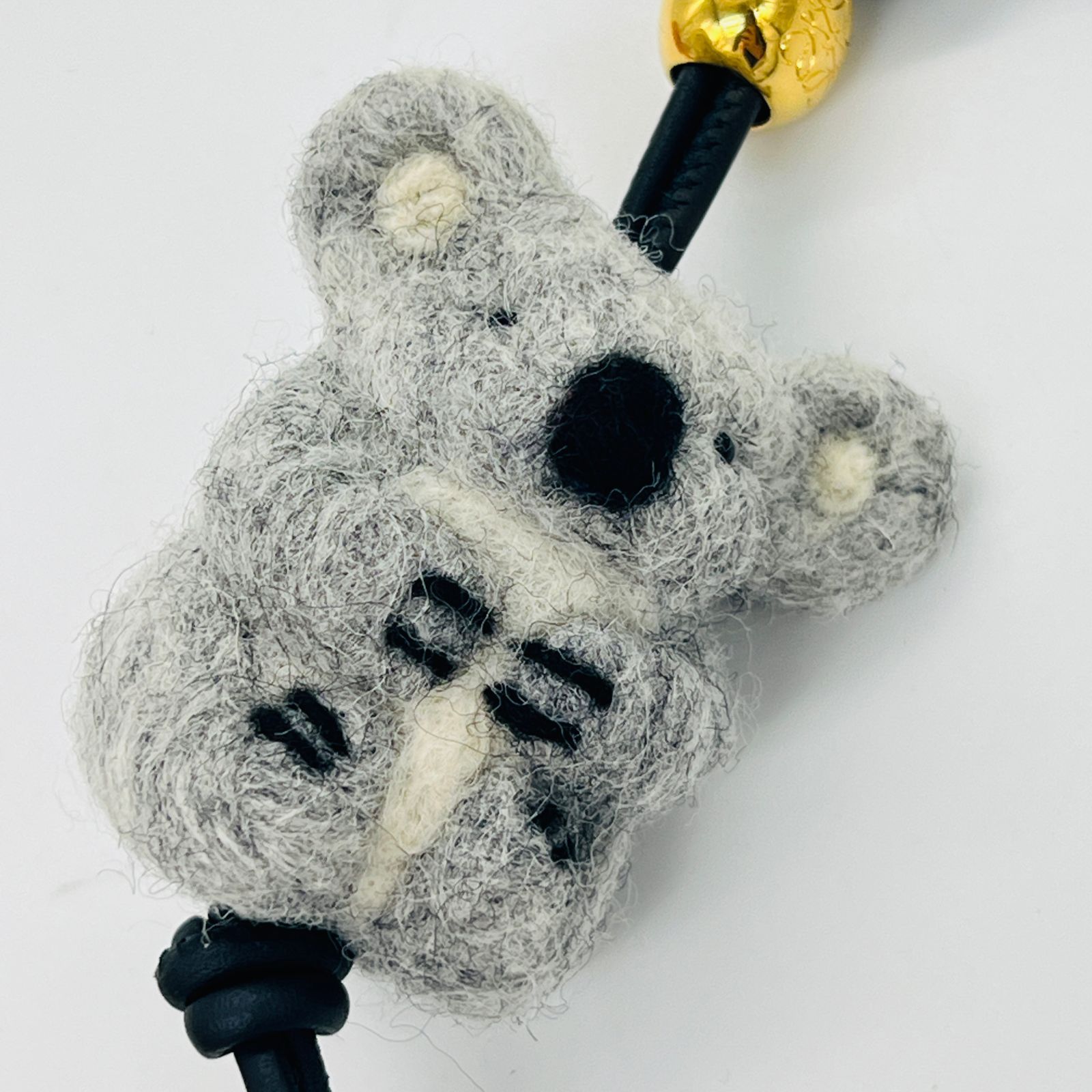 LOEWE ロエベ チャーム コアラ チャーム グレー フィルト レザー