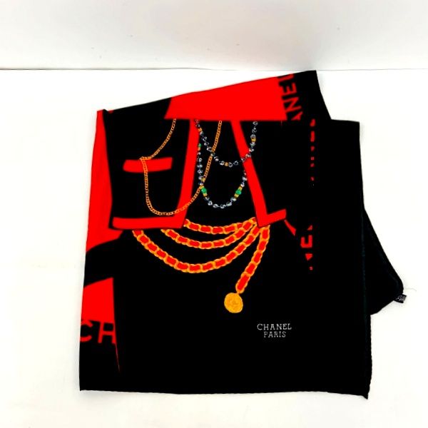 CHANEL シャネル 大判シルクスカーフ マドモアゼル シルエット ココ