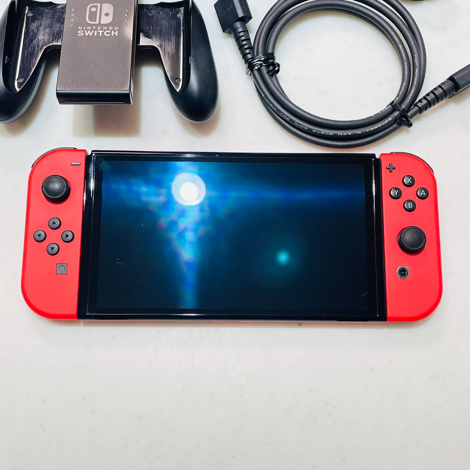 ニンテンドースイッチ 有機ELモデル マリオレッド 2023年製 美品 画面