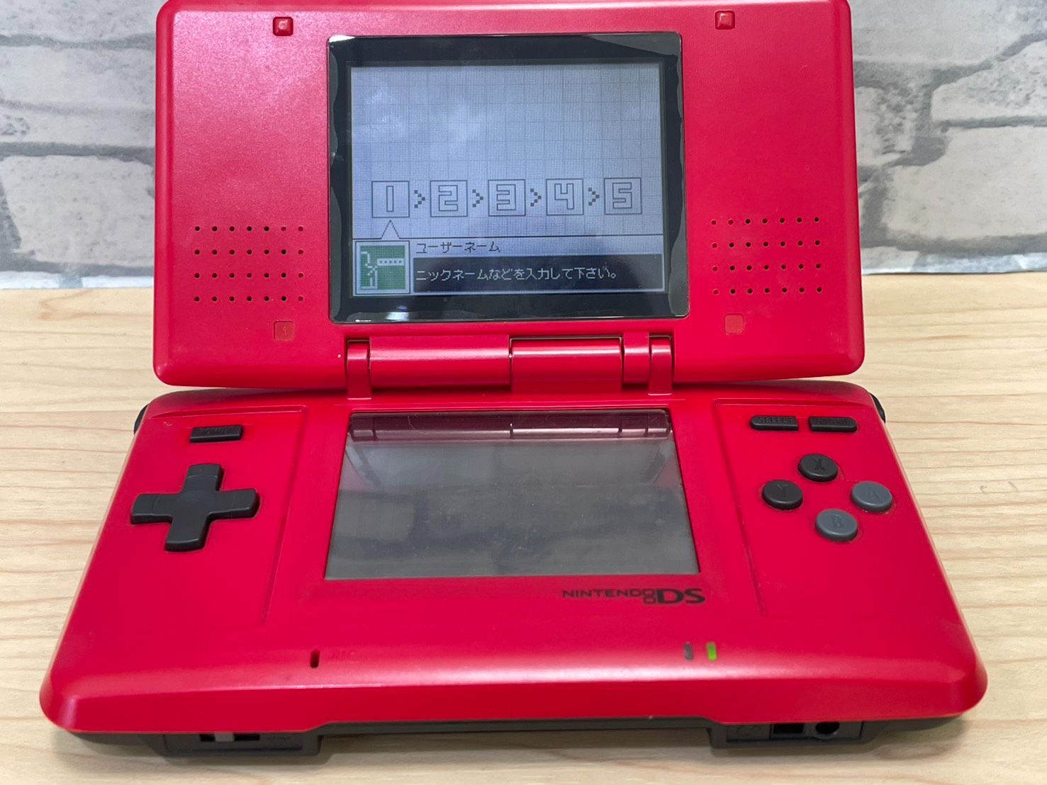 豊】NINTENDO 任天堂 ニンテンドー DS 初代 レッド 赤 簡易動作確認