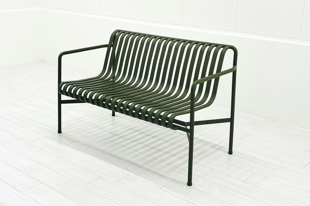 HAY PALISSADE DINING BENCH ヘイ パリセイド ダイニングベンチ 中古 中古オフィス家具 オリーブ 1280/700/800 【A000004311】