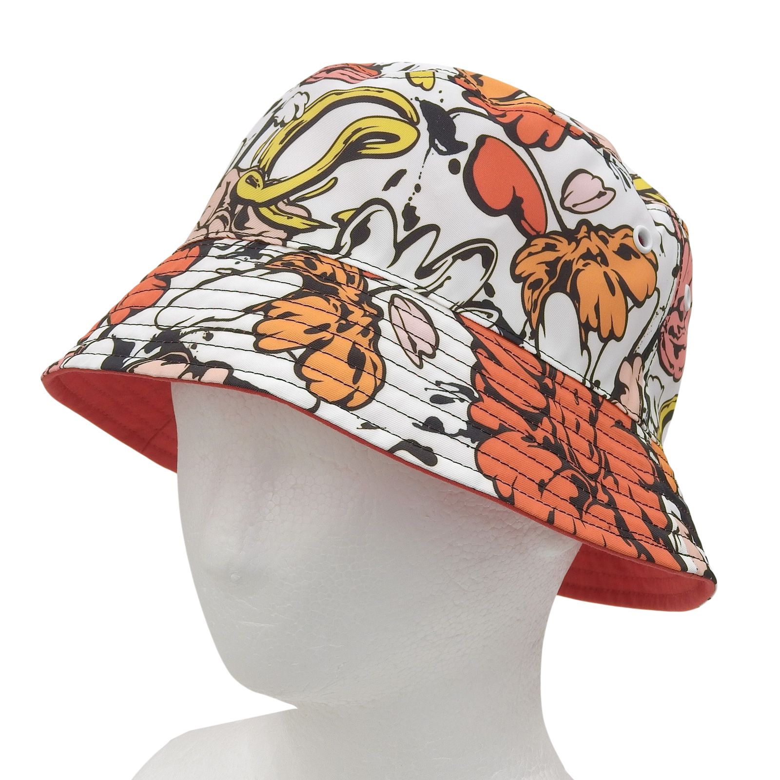 極美品▲Christian Louboutin クリスチャンルブタン BOBINO Button Flower Blossoms バケット ハット マルチ L イタリア製 レディース