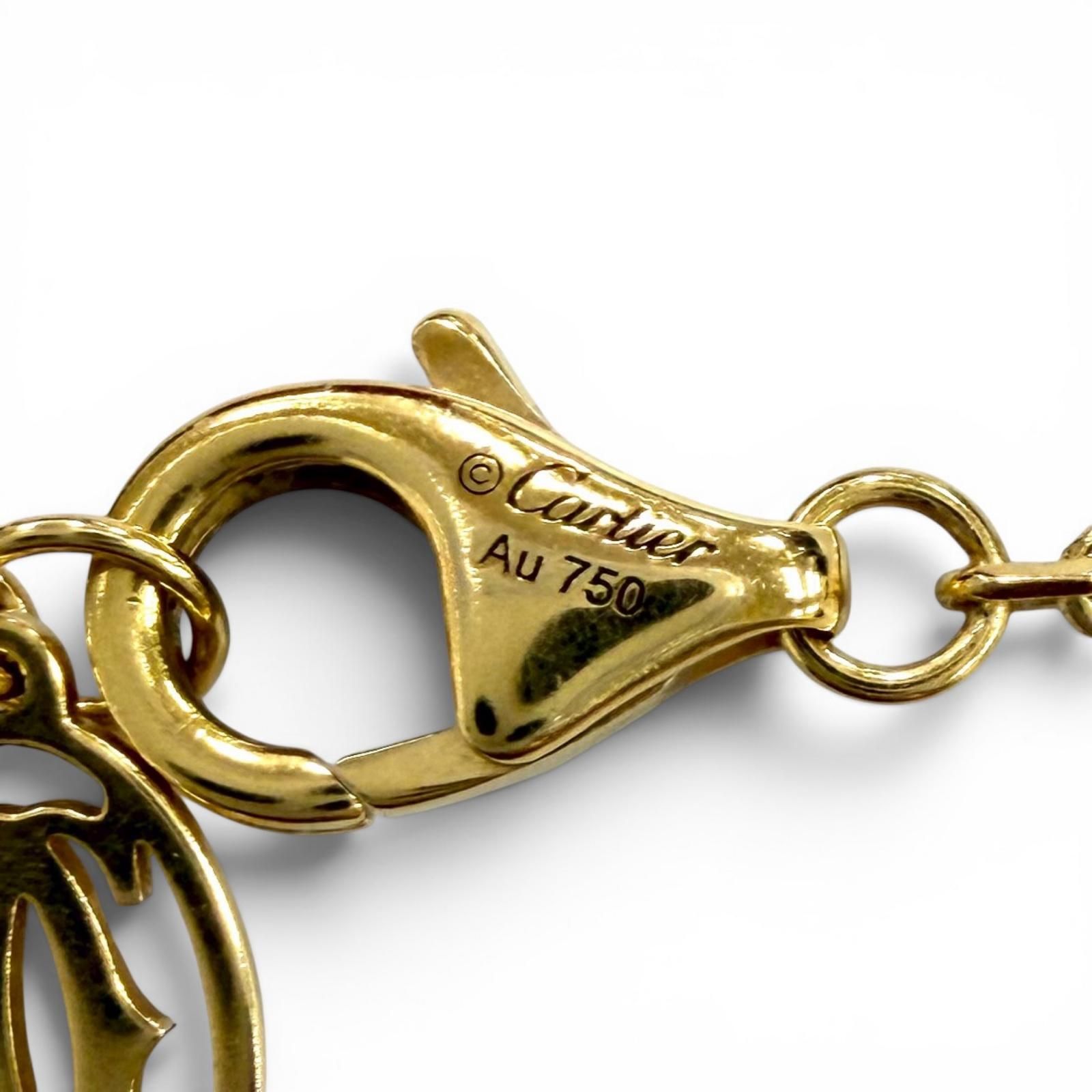 美品☆Cartier カルティエ ダムールLM ダイヤ ブレスレット AU750(YG