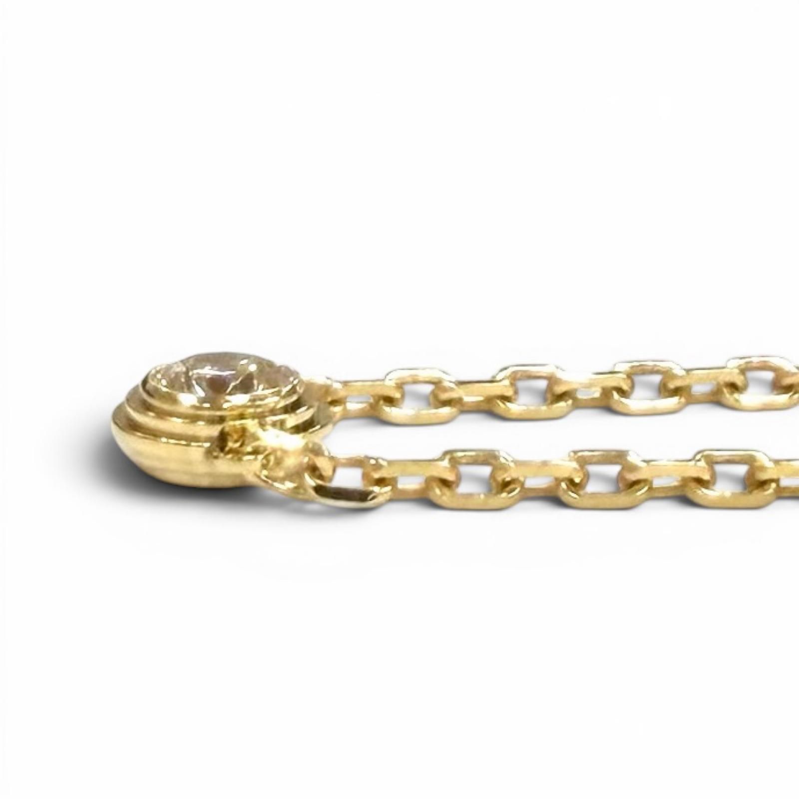 美品☆Cartier カルティエ ダムールLM ダイヤ ブレスレット AU750(YG